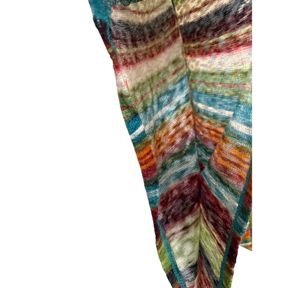 New Directions Sz L Open Arm Cowl Neck Poncho Sweater - Picture 2 of 6